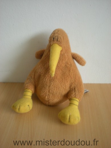 Oiseau Beige long bec jaune Kiwi friends