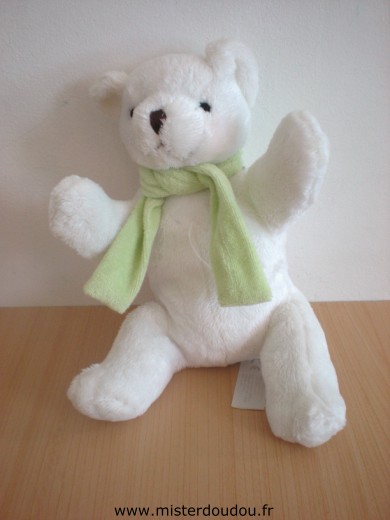 Ours Blanc echarpe verte Marque Inconnue