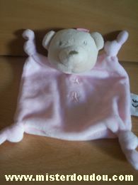 Absorba Ours Rose avec deux étoiles brodées - Très bon état
