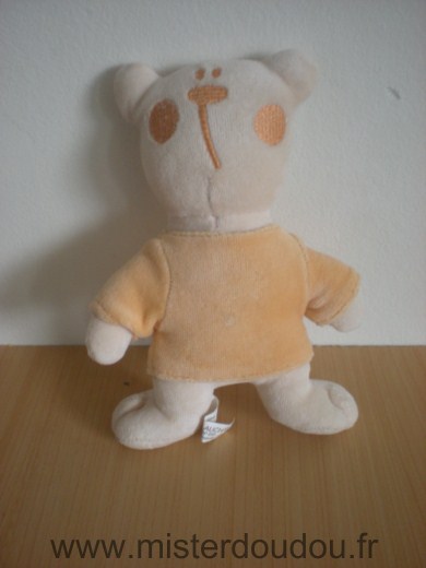 Auchan Ours Beige tshirt orange - Très bon état