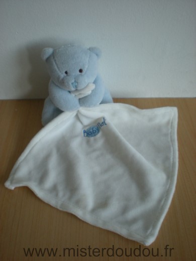 Ours Bleu mouchoir blanc Baby nat