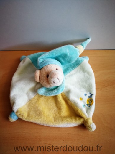 Ours Jaune blanc bleu bonnet bleu Baby nat