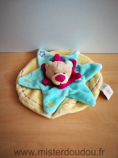 Ours Jaune bleu rose etoile Baby nat