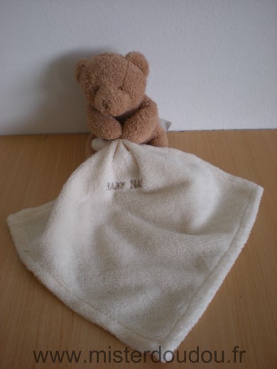Ours Marron mouchoir ecru Baby nat
