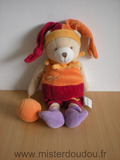 Baby nat Ours Orange rouge violet balle orange - Très bon état