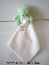 Ours Vert mouchoir écru Baby nat