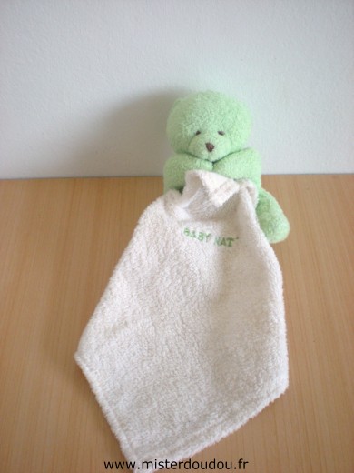 Ours Vert mouchoir écru Baby nat