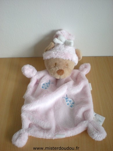 Babyclub Ours Rose coccinelles bleues - Très bon état