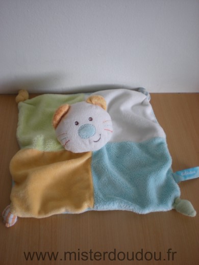 Bébérêve Chat Bleu vert blanc jaune - Très bon état