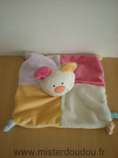 Bébérêve Chat Rose mauve blanc jaune - Très bon état
