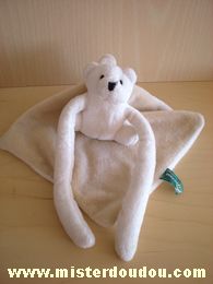 Bnp Ours Ours écru mouchoir beige dessus écru dessous - Très bon état