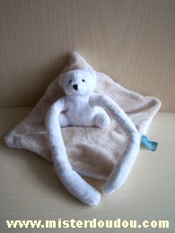 Bnp Ours Ours longs bras ecru carré beige - Très bon état