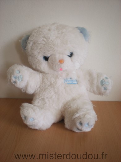 Boulgom Ours Blanc bleu - Très bon état