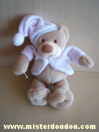 Bout chou Ours Beige veste bonnet rose - Très bon état