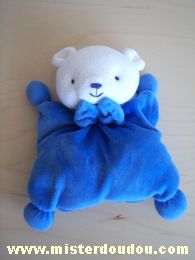Bout chou Ours Bleu blanc - Très bon état