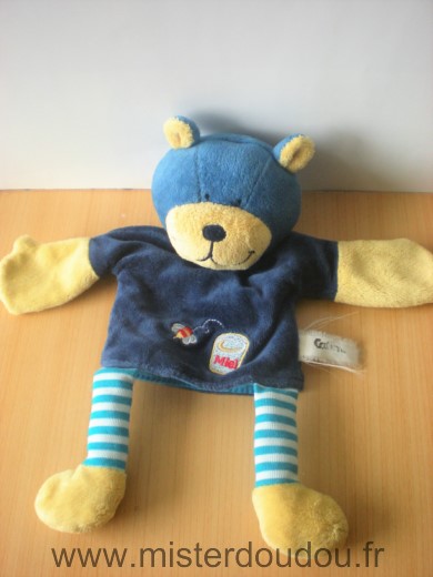 Catimini Ours Bleu marine jaune abeille miel - Très bon état