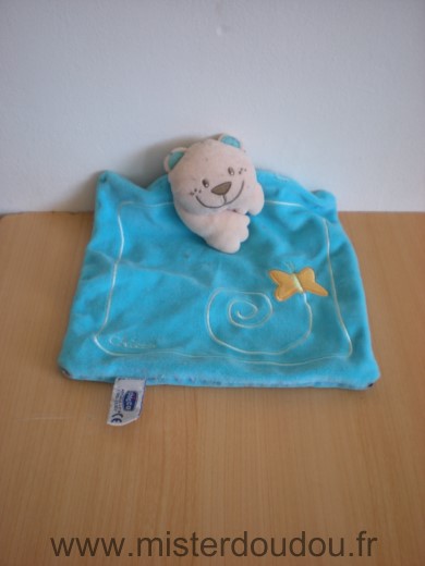 Chicco Ours Bleu papillon orange - Bon état