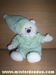 Cmp Ours Ecru. ventre et bonnet couleur verte - Très bon état