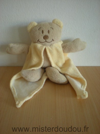 Comptine Ours Beige cape jaune - Très bon état