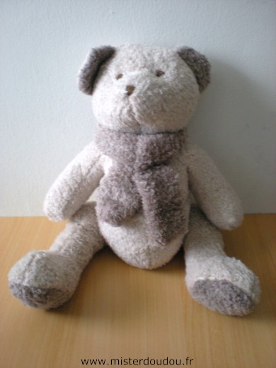 Cyrillus Ours Beige écharpe marron - Très bon état
