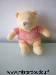 Disney Ours Jaune tshirt rose winnie the pooth - Très bon état