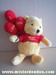Ours Jaune tshirt rouge ballons rouges Disney
