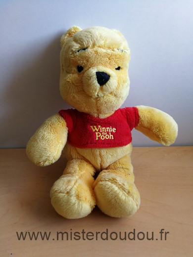 Disney Ours Winnie jaune pull rouge winnie the pooh - Très bon état