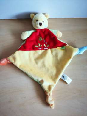 Disney Ours Winnie jaune rouge radis carreaux vert blanc - Très bon état