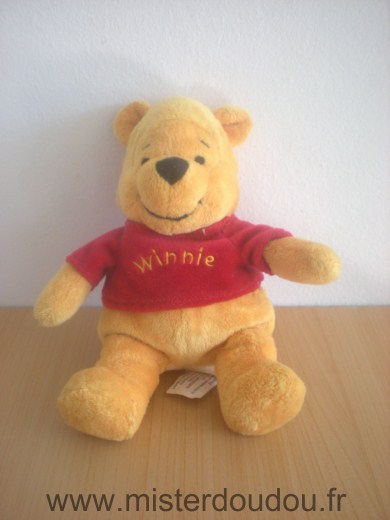Ours Winnie jaune tshirt rouge Disney