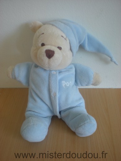 Disney Ours Winnie the pooh habit bleu grelot dans la tete - Très bon état