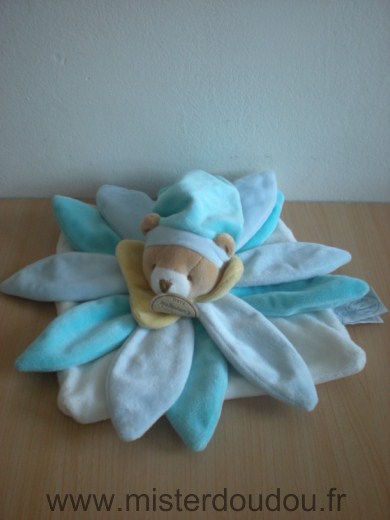Ours Blanc bleu Doudou et compagnie