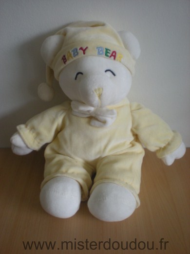 Ours Baby bear jaune blanc Gipsy