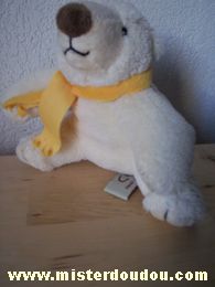 Ours Blanc écharpe jaune Gipsy