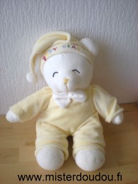 Ours Blanc jaune baby bear Gipsy