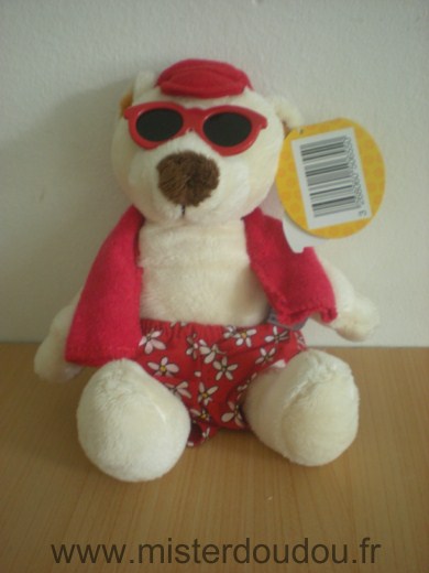 Gipsy Ours Blanc short rouge lunette rouges - Neuf