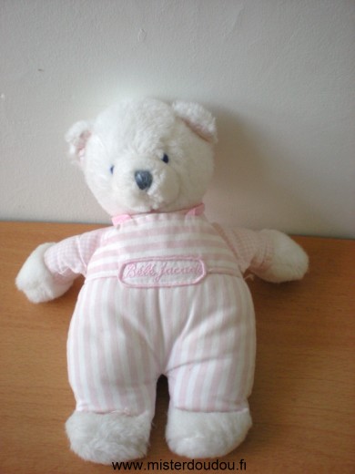 Jacadi Ours Rose blanc bébé jacadi - Très bon état