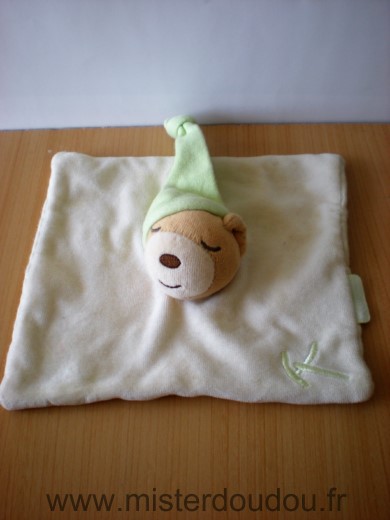 Ours Blanc bonnet vert dormeur Kaloo