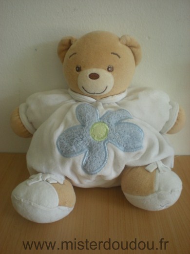 Ours Blanc fleur bleue Kaloo