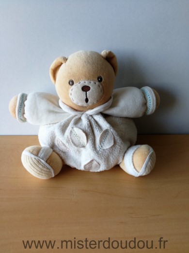 Kaloo Ours Ecru beige pure feuilles - Très bon état