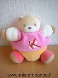 Kaloo Ours Orange tshirt rose avec un k rouge - Très bon état