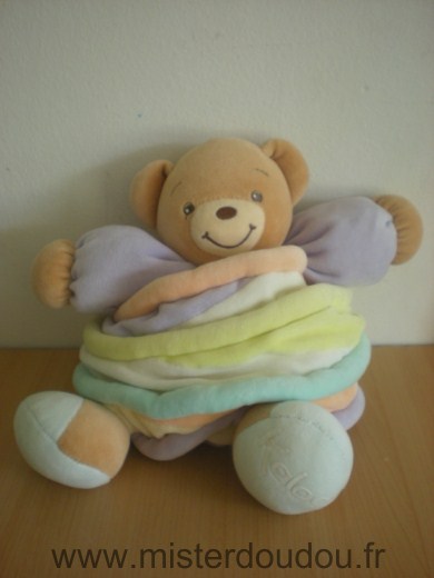 Ours Ours candy pastel mauve jaune orange vert Kaloo