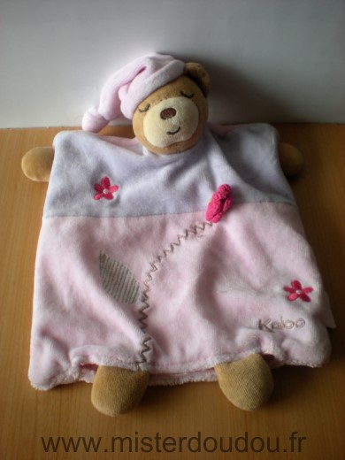 Kaloo Ours Rose mauve fleur - Très bon état