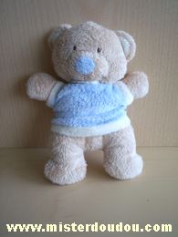 Kiabi baby Ours Beige pull bleu nez bleu - Très bon état