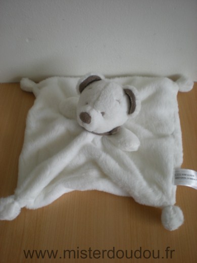 Kiabi baby Ours Nicotoy blanc foulard marron - Très bon état