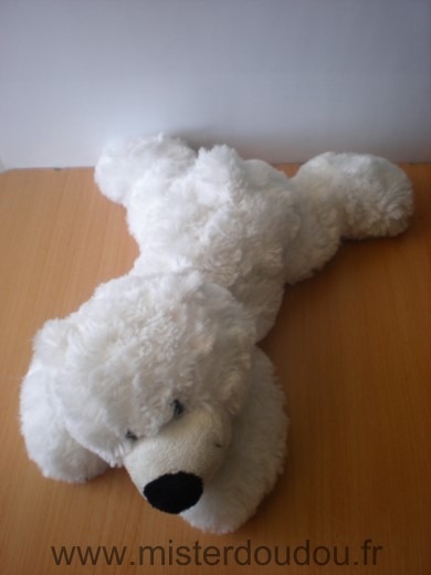 Logitoys Ours Blanc allonge - Très bon état