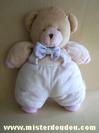Luckson Ours Jaune salopette verte mains pieds nez rose pastels - Bon état