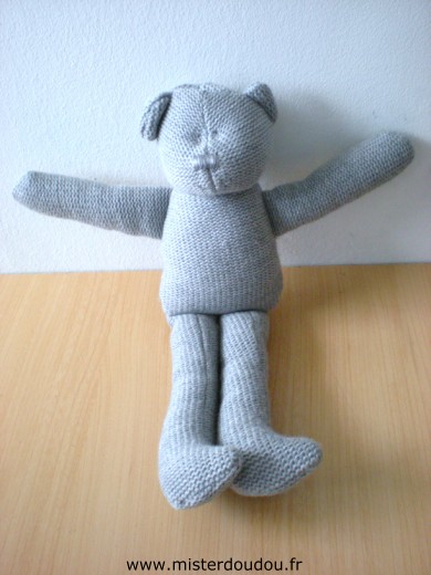 Maisons du monde Ours En tricot de laine gris - Très bon état