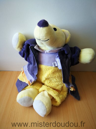 Marese Ours Jaune manteau bleu pentalon jaune - Très bon état
