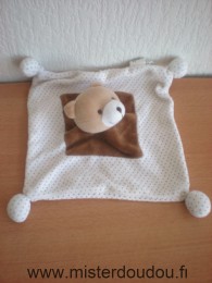 Ours Blanc marron points marrons 4 boules Marque Inconnue