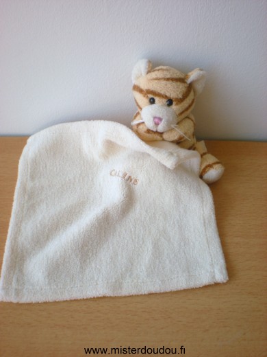 Maxita Ours Orange marron mouchoir beige brodé calins - Très bon état